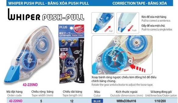Băng xóa Push Pull