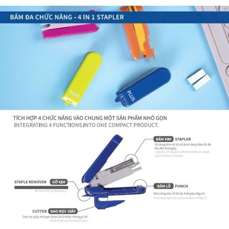 Bấm đa chức năng 4 in 1